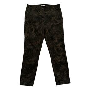 Ann Taylor Loft Marisa Green Brown Camo Twill Utility Skinny Pants Size 10